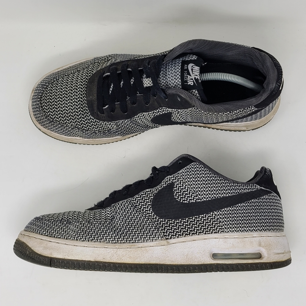 Nike Air Force 1 Elite Textile Black White 725144-100 Men's Shoes Size 13 Rare